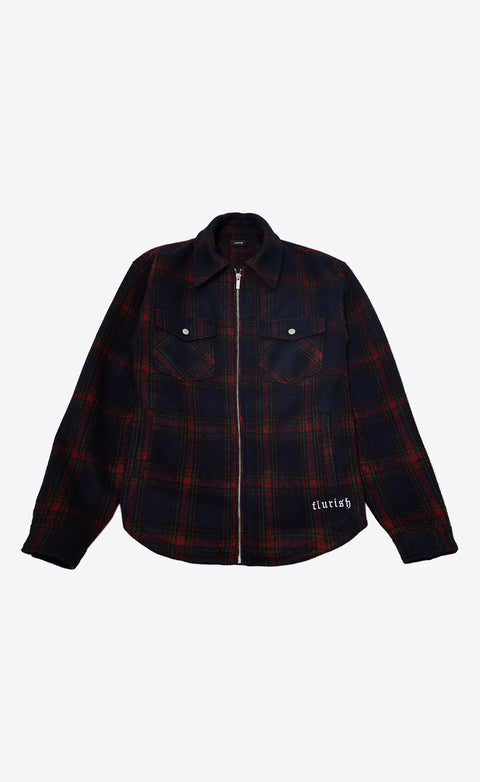 Garnet Red Plaid Jacket