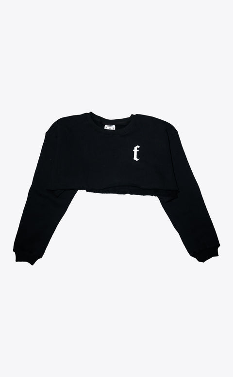 Womens Cropped Crewneck Sweater