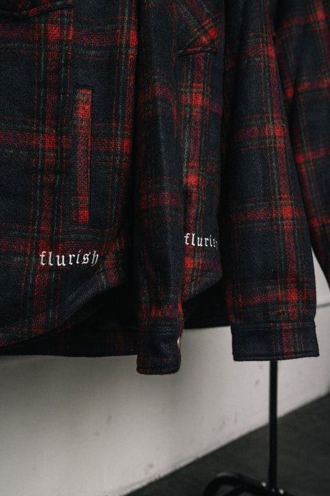 Garnet Red Plaid Jacket