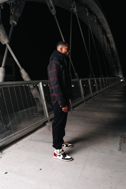 Garnet Red Plaid Jacket