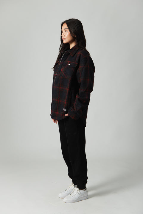 Garnet Red Plaid Jacket