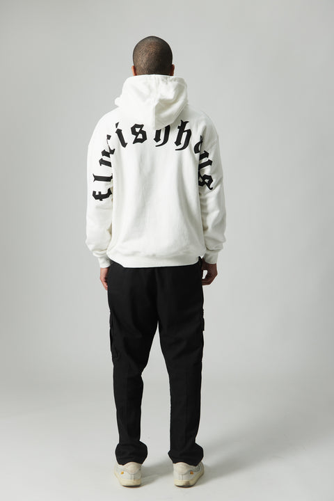 Mens White F Hoodie