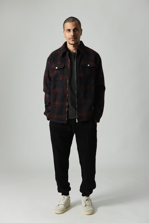 Garnet Red Plaid Jacket
