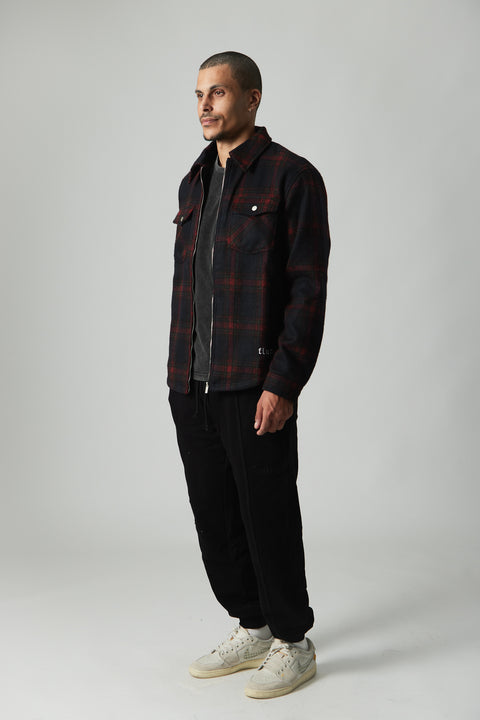 Garnet Red Plaid Jacket