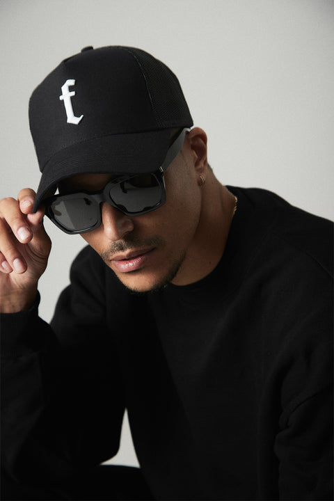 Hat - Black Mesh Trucker